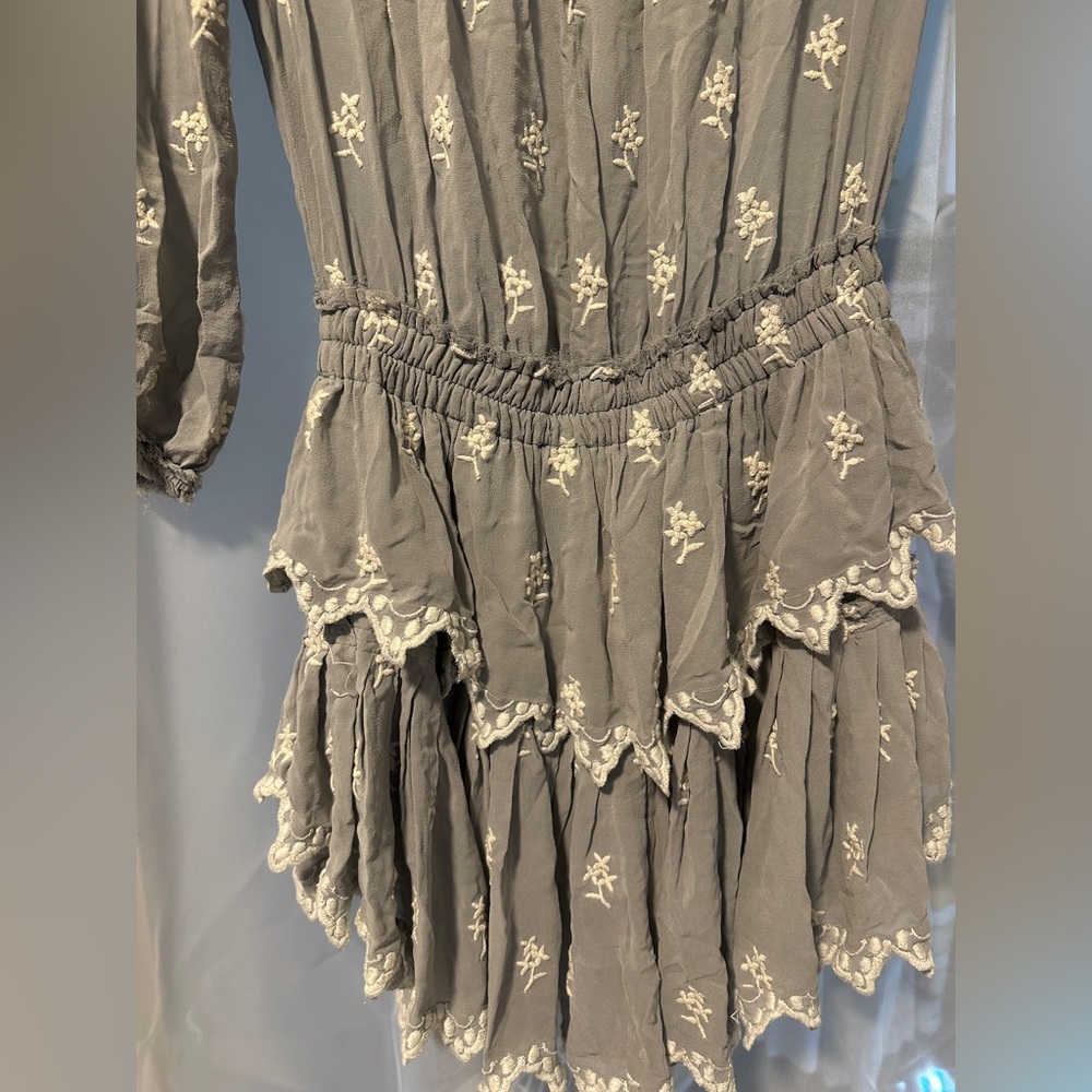 LoveShackFancy Dress Floral Embroidered Dress Small - Picture 7 of 9